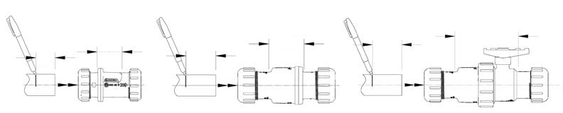 Compression Connection Line Drawing