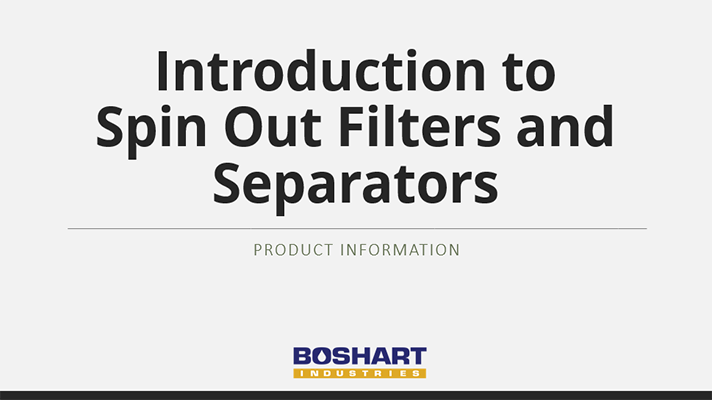 Spin Out Filters and Separators - Webinar