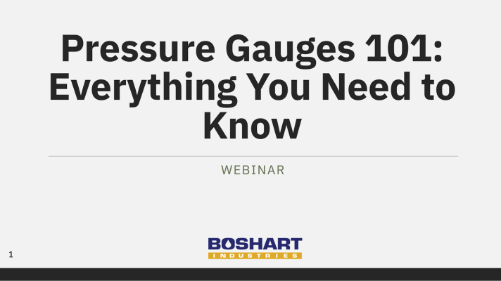 Pressure Gauges 101 Webinar: Everything You Need to Know