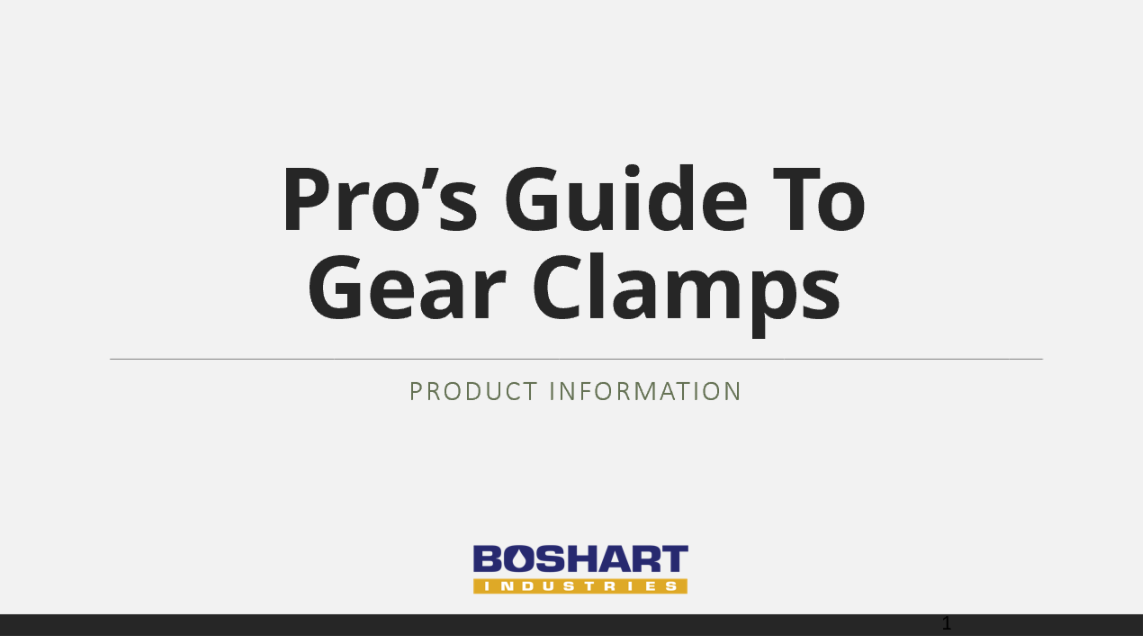 The Pro's Guide to Gear Clamps - Webinar